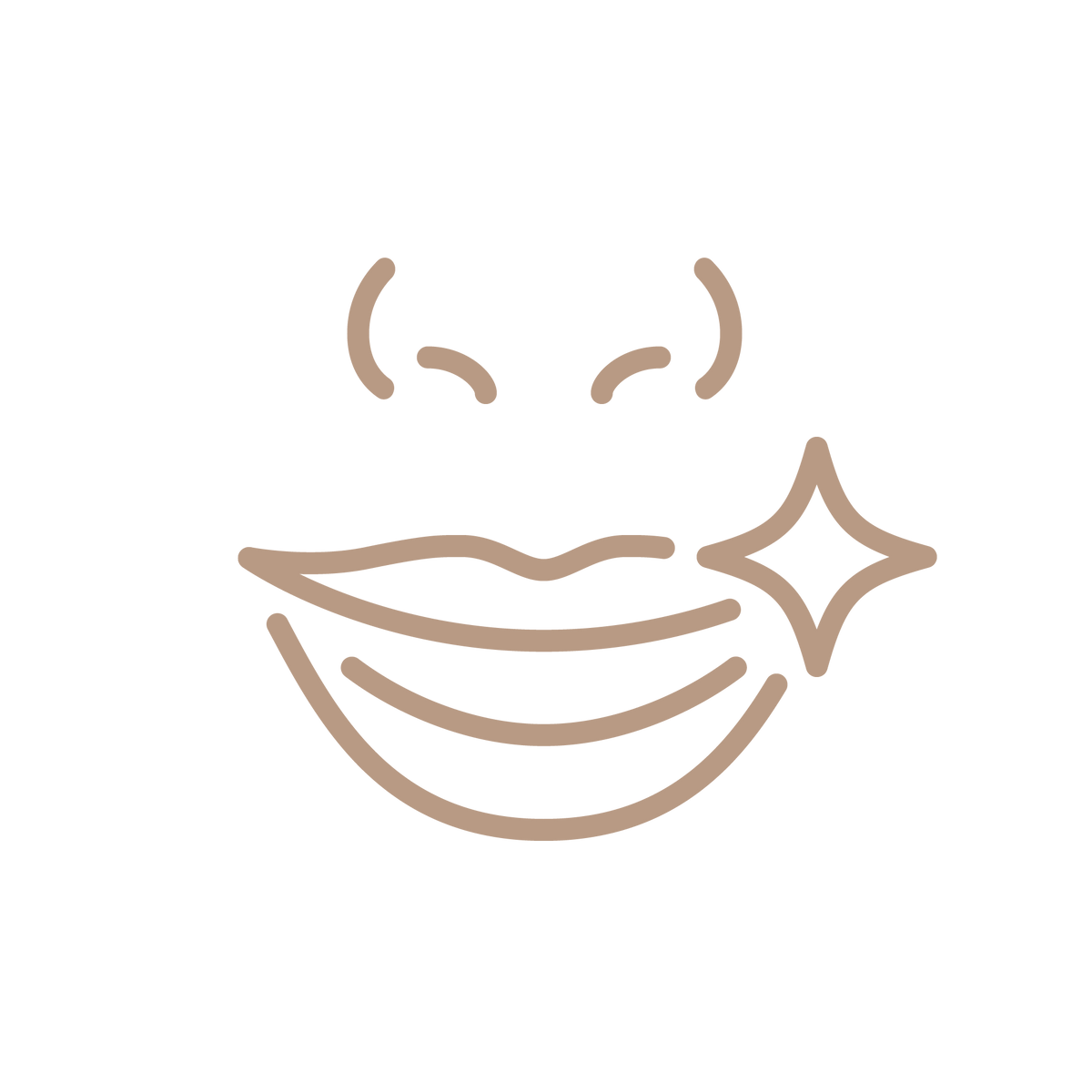 Dental icon of a smiling mouth